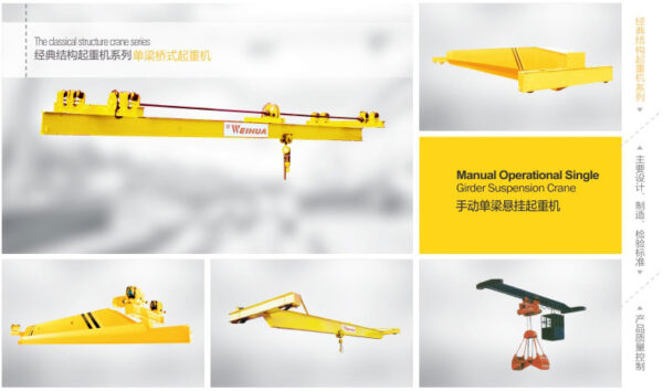 SLX type manual single beam underhung crane