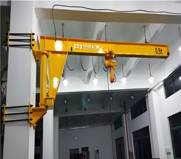 Fixed wall mounted slewing jib crane