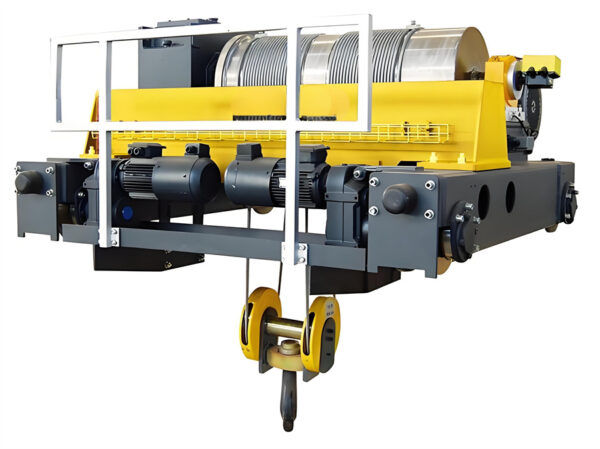 Electric trolley for double girder overhead crane